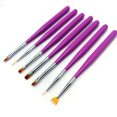 China Wholesale 8pcs/set NAIL Nail Art Tools Metalhandle Soft Hair Nail Art Liner Brush for sale