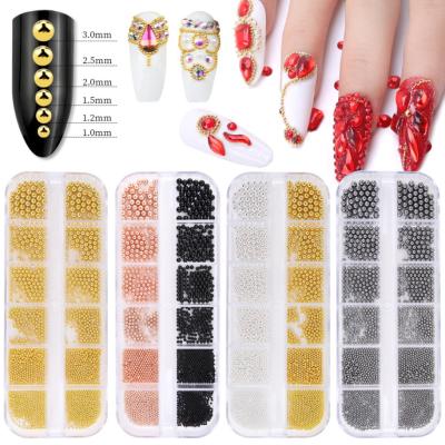 China Nail Art Decoration Wholesale Different Sizes Multicolor Nail Art DIY Pearl Jewelry Decoration for sale