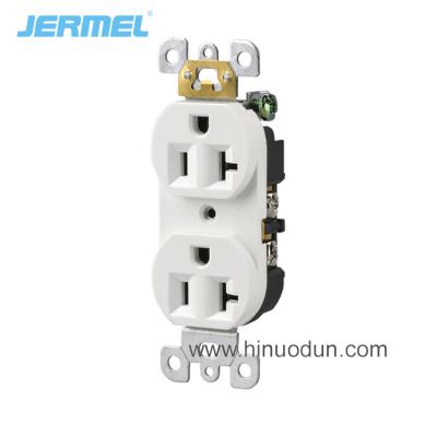 China 20 Amp Residential / General Purpose 125 Volt Grounding NEMA 20a Duplex Electrical Outlet Receptacle Electrical Outlet 220V 5-20 for sale