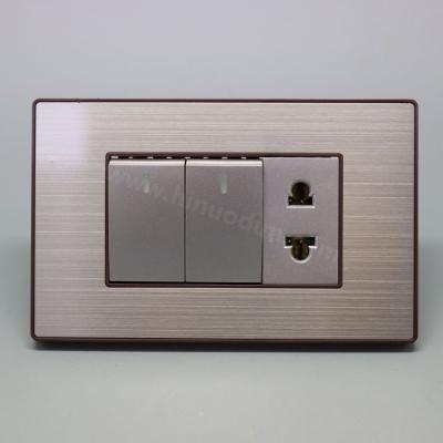 China Paraguay Residential / General Purpose Grounding 120v Stainless Steel Electrical Outlet for sale