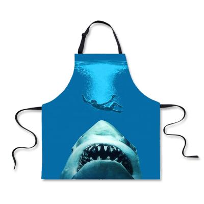 China Eco - Friendly Apron Full Color Printing Kitchen Opening Restaurant Polyester Men Women Adjustable Baking Apron for sale