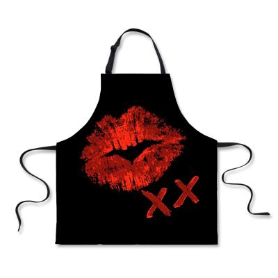 China Eco-Friendly Apron Apron Adjustable Black Printed Apron for sale