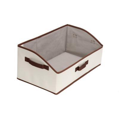 China Ex-huge Cloth Storage Baskets CLASSIC Canvas Foldable Organizer Bins Bins Polyester Trapezoid Storage Box Cloth Storage Baskets for sale