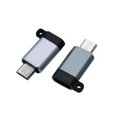 China OnePlus Type-C 2021 New Arrival Mobile Phone Laptop Data Cable Small Type-C Female Adapter to Android Male Adapter Black Charger for sale