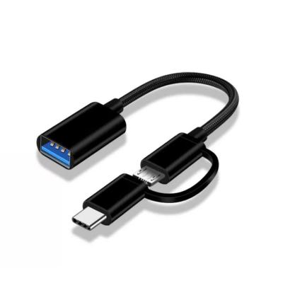 China Mobile Phone OTG Mobile Phone OTG Data Cable Android Cable to USB Adapter Cable Android Type-C to USB Adapter Type C Two-in-One Adapter for sale