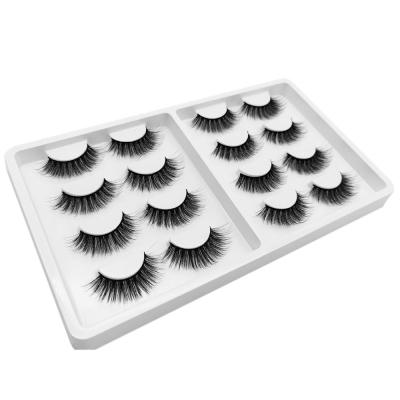 China Wholesale 8pairs Nature Thick 3D Faxu Mink Eyelashes Eyelashes for sale