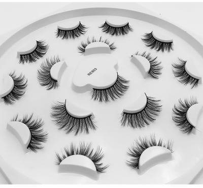 China Hot Selling Thick 3D Eyelashes False Eyelashes With 8pairs Packing for sale