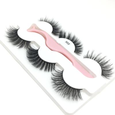 China Thick Hot Selling False Eyelashes 3D False Eyelashes With 3pairs Packing for sale