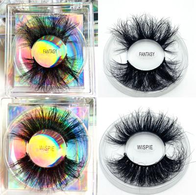 China Real Thick 25mm 3D Hot Selling Dramatic Siberian Mink Eyelashes Mink Eyelashes With Custom Box for sale