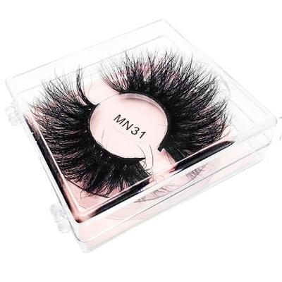 China Real Mink Eyelash Fluffy Faux Mink Natural Thick 25mm Eyelash Seller 3d Mink Eyelash 3d for sale