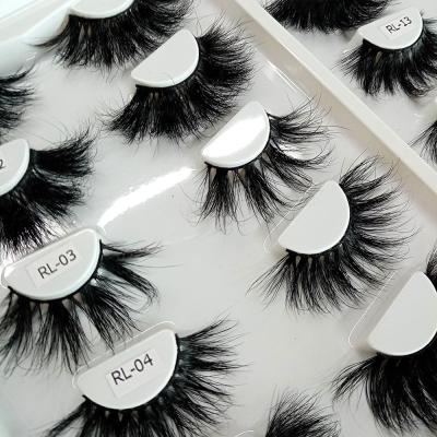 China Wholesale Thick Mink Eyelashes 5D Long 25-30mm Real Natural Mink Eyelashes for sale