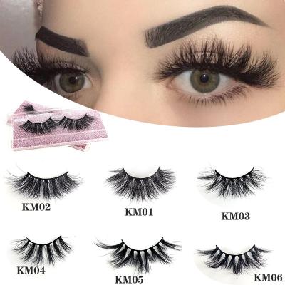 China Wholesale Thick Natural Mink Eyelashes 25mm Mink Lashes Full Strip Lashes 25mm Mink Lashes for sale