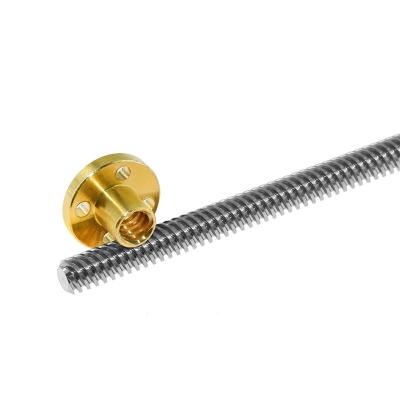 China CNC Machining Parts Customize Stainless Steel T8 8MM Lead Screw For Z Axis Stepper Motor CNC 3D Printer for sale