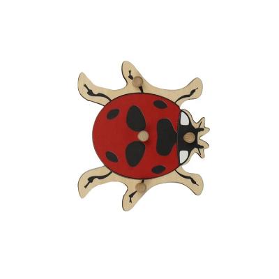 China Toy Sell New Ladybug Wooden Puzzle Toddler Montessori Kids Educational Good Type Biology Jigsaw Animal Jigsaw Puzzle for sale