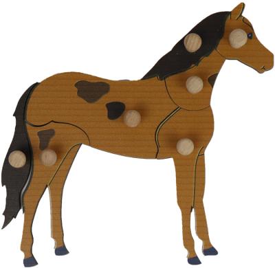 China Educational Toy Hot selling cheap montessori wooden puzzle baby biology horse animal puzzle for kids for sale