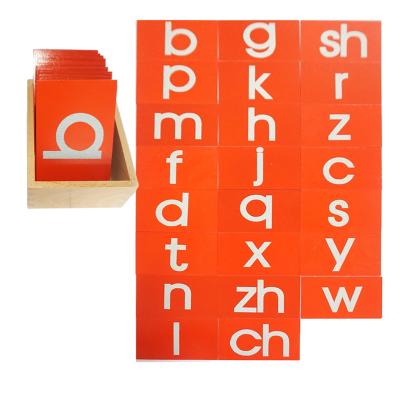 China Montessori Painting Environmental Children's Language Cards Sandpaper Initials Teaching Aid for Children for sale