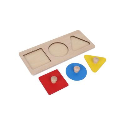 China Montessori Baby Multiple Sensory Toy Wooden Jigsaw Puzzle Box Circle Shape Puzzle Set For Early Education Children for sale