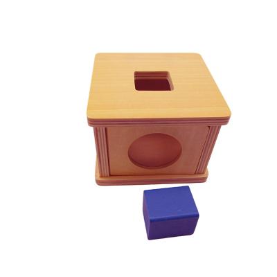 China Montessori Imbucare Box Sensory Baby Toys Wooden Educational Equipment With Rectangular Prism for sale