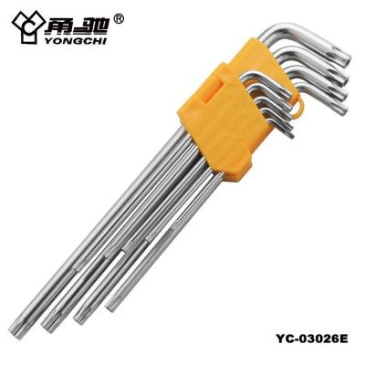 China Multi Functional Hot Sale 9pcs Car Repair Extra Long Torx Hex Key Wrench Set for sale