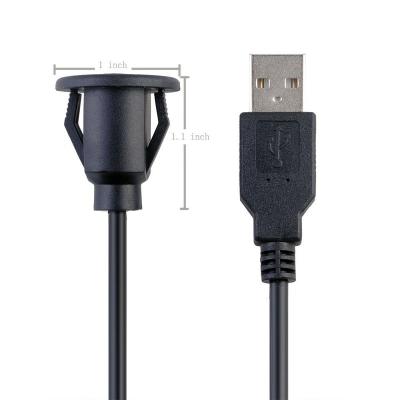 China Car Maker Well Made Car Dash Flush Panel Mount USB Dash Cable for sale