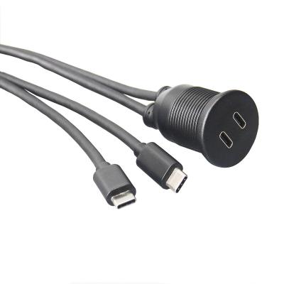 China Wholesale Dual USB 3.0 COMPUTER 3.1 C Cable USB C Charger Plug Dashboard Waterproof Automotive USB C Extension Cable for sale