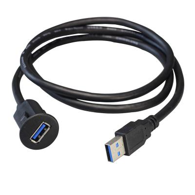 China Car USB 3.0 Extension Cable Stream Mount USB Socket Dashboard USB Cable for Car Truck Boat for sale