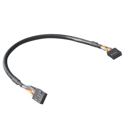 China Computer PC Assemble Cables Dupont 2.54 9 Pin Female Motherboard To D9PIN Female Data Cable for sale