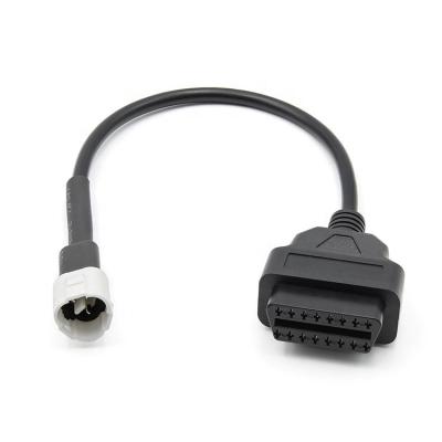 China Wholesale Universal 3 Pin To OBD2 Adapter For YAMAHA Motorcycle 3Pin To 16Pin OBD Convert Cable for sale