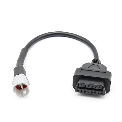 China Wholesale Universal 16 Pin OBD2 To 4 Pin Adapter For YAMAHA Motorcycle 4Pin To OBD 16 Pin Motor Diagnostic Cable for sale