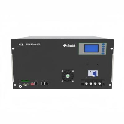 China SDA-48200 Shoto LiFePO4 Bateria 48V 200Ah Para Telecom 5U Altura 480mm Profundidade à venda