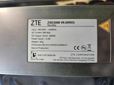 중국 ZXD3000 V6.0 R03 ZTE 수정 모듈 3000W 50A AC 전류 18A 최대 110 - 240V 입력 판매용