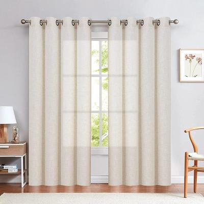 China Decoration Nordic Style White Window Screen Fishbone Chat Lace Curtain Finished Custom Curtain With Window Screen for sale