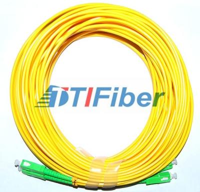 China 10M FTTH Fiber Patch Cord With SC / APC Singlemode Mutimode Simplex Duplex for sale