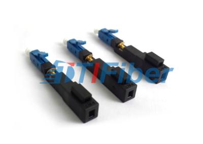 China LC UPC APC Single Mode Fiber Connectors , Straight Through Fiber Optic LC Connector for sale