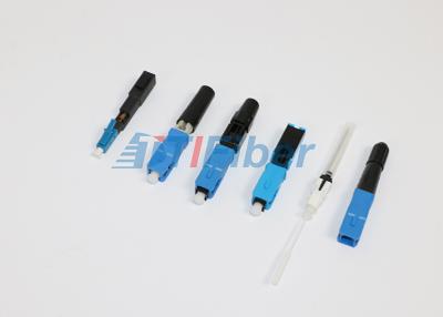 China Singlemode Fiber Optic Connector SC / PC Drop Wire Fiber Optic Cable Fast Connectors for sale