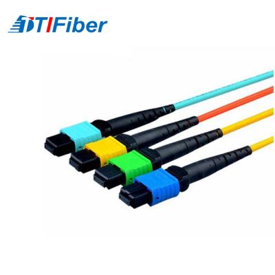 Chine Millimètre de SM d'Aqua du jaune MPO de fibre de corde de correction optique, pullover vert-bleu de fibre de SM de millimètre à vendre