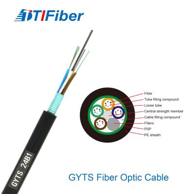 China 4 8 12 24 48 Core Singlemode Fiber Optic Cable Outdoor Use Gyta Gyts Gyxtw for sale