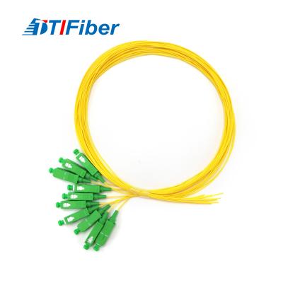 China PVC LSZH Fiber Optic Pigtails 10PCS Single Mode SC / APC 0.9MM X1.5M for sale