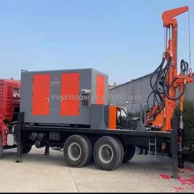 China Construction worksÂ   Trailer Truck Mounted Water Well Drilling Rig Price for sale