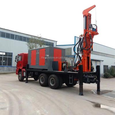 China Construction worksÂ   drilling rig truck mounted for sale