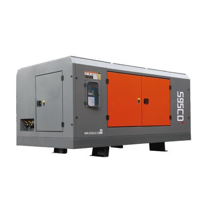 China Lubricated Screw Skid Mounted Diesel Air Compressor For Deep Water Drilling Well for sale