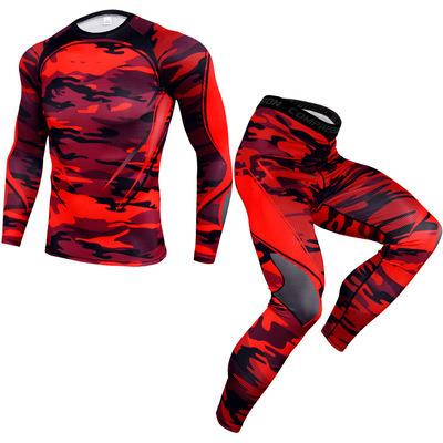 China Wholesale Breathable Men's Fitness Training Sports Suits Quick-Drying Outdoor Pants Two-Piece Set Fitness Tracksuits Tracksuit For Men for sale