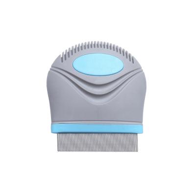 China Viable Amazon Flea Lice Combs Mini Portable Massage Pet Cat Grooming Deshedding Hair Remover Fur Brush for sale