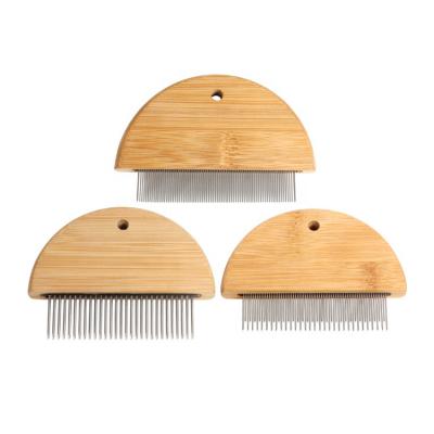 China Sustainable Cat Bamboo Wooden Flea Lice Comb Needle Comb for sale