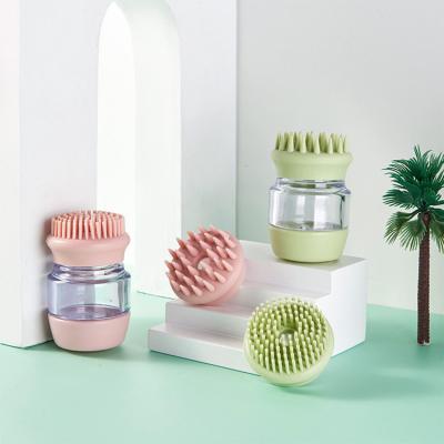 China Double Head Viable Silicone Massage Brush Multifunctional Bath Comb Pet Bath Cleaning Comb for sale