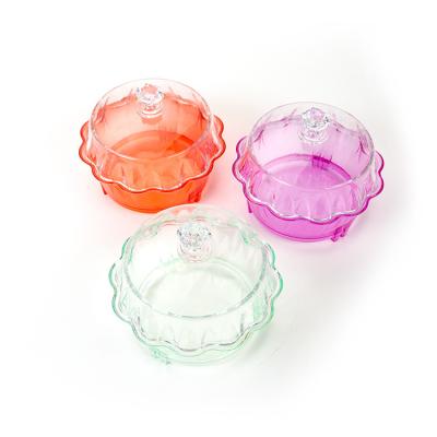 China Sale Household Viable Promotional Item With Diamond Accessories Rolling With Lid Food Storage Fruit Tray for sale