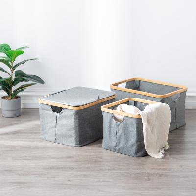 China 2022 High Quality Universal Foldable Dirty Clothes Sustainable Home Bamboo Cloth Storage Basket for sale