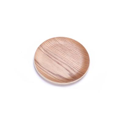 China Customized Modern High Quality Household Fiber Restaurant Biodegradable Bamboo Kitchen Kitchen Round Wooden Tray for sale