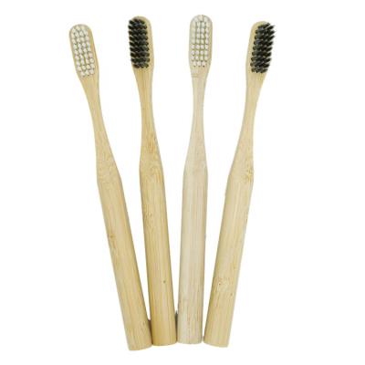 China New Style Selling Design Shoulder Handle Wooden Woodland Hotel Amenities Bamboo Toothbrush Exquisite Disposable Hot Adult Square Cylindrical Household for sale