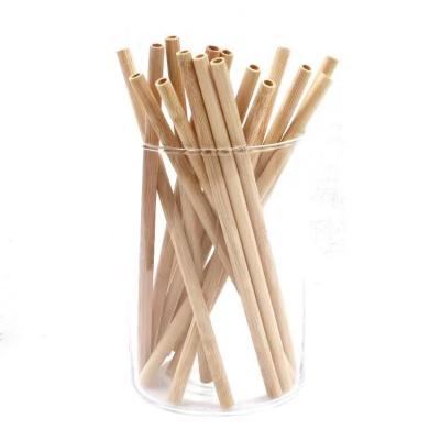 China Wholesale Disposable Coffee Milk Tea Drinking Wooden Hygienic Natural Bamboo Straws Straw Restaurants Bar Clean And for sale